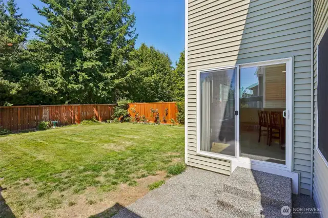 Patio off kitchen