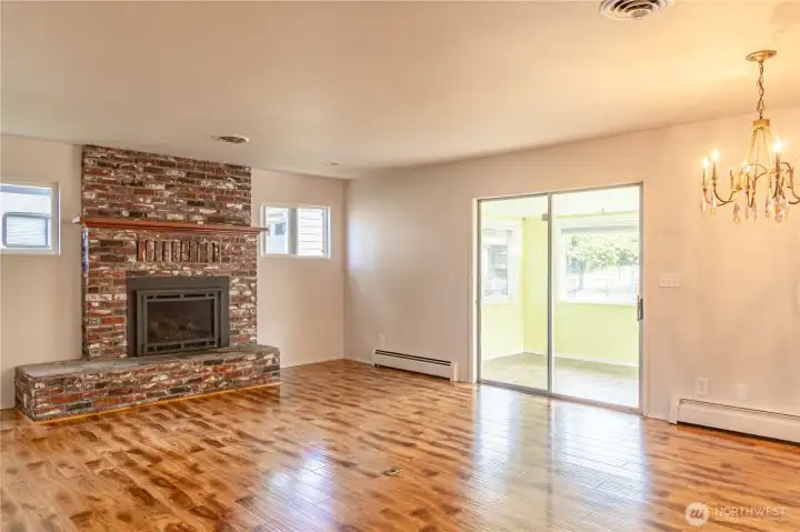 New natural gas fireplace