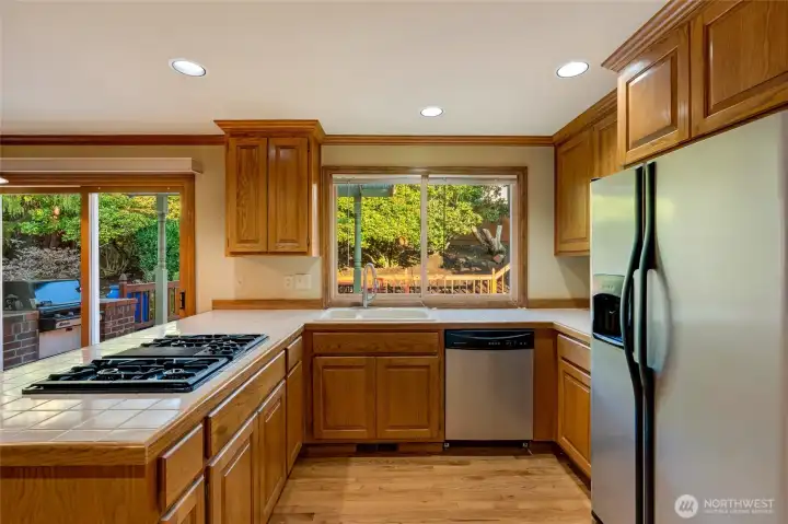Lots of cabinets and potential.