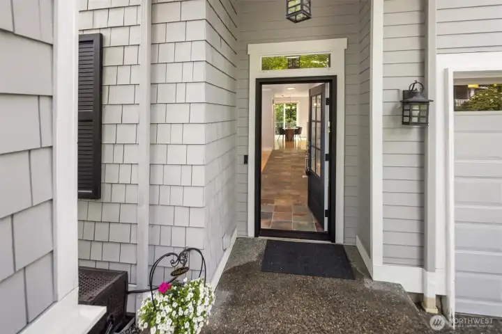 Covered entry welcomes you home.