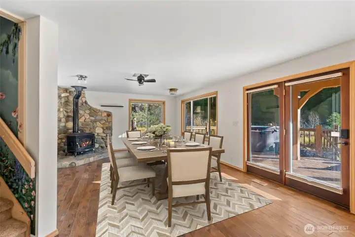 Room off kitchen can be used as a dining area