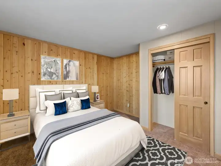 2nd bedroom with lovely views. Suggested furniture placement