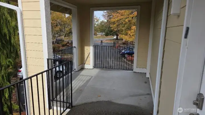 Private balcony and Entry