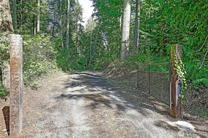 Gated Entrance off Paved Road~
