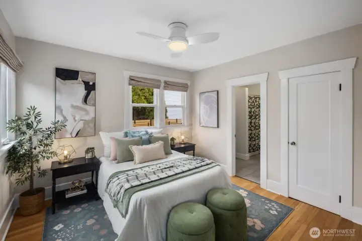 Bedroom #2 with shared full bath.