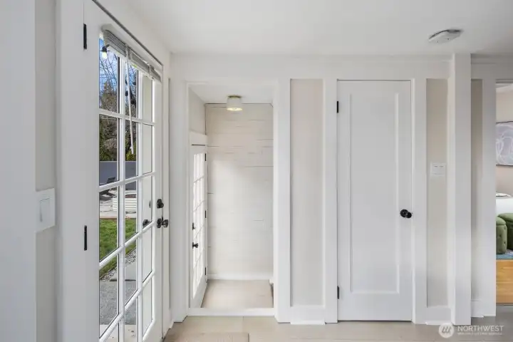 2 rear exit doors to back yard.