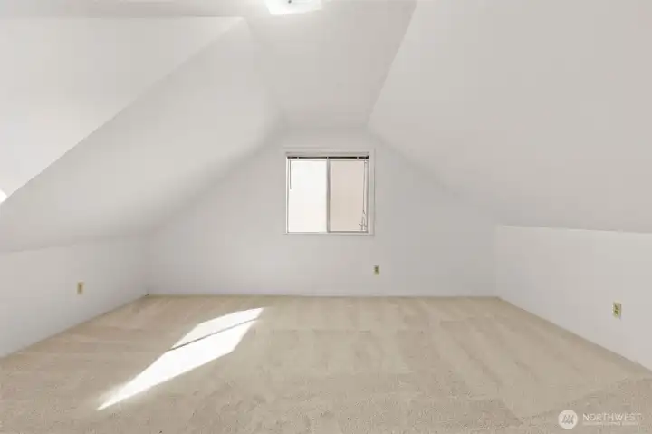 Looking to the window.