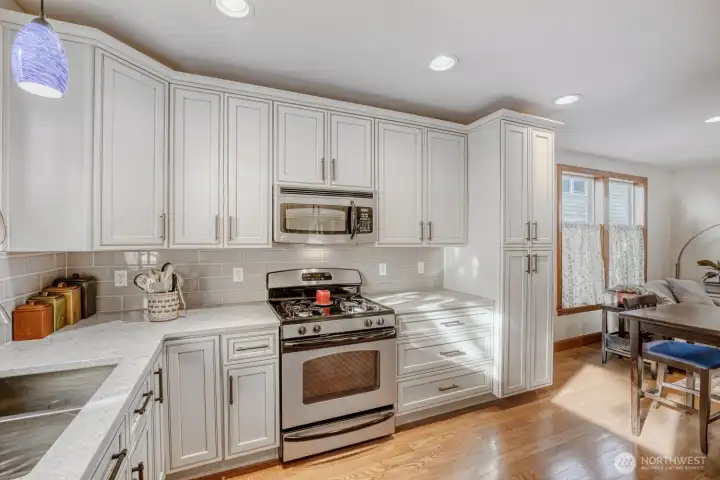 Updated kitchen with quartz counters