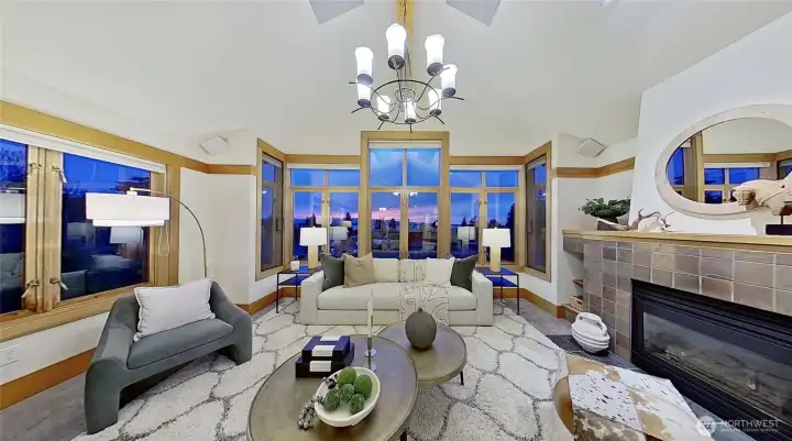 Sunset view from virtual tour