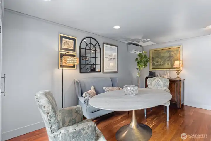 Dining area with natural light
