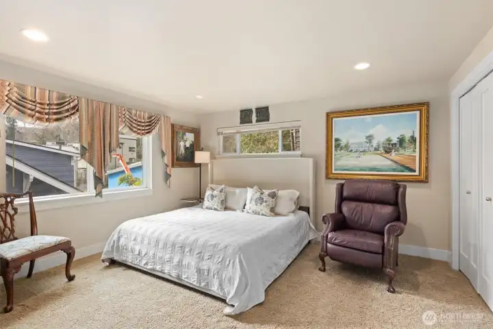 The fourth, lower-level bedroom retreat with ample room for a King!