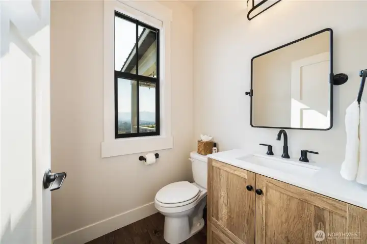 Main level powder room.