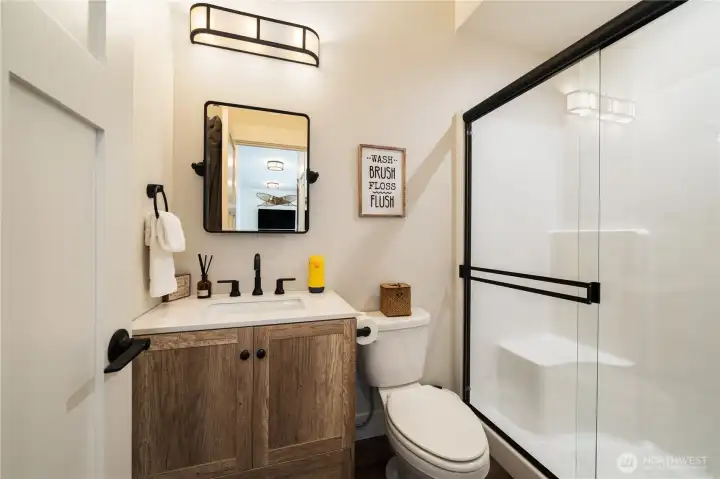 Lower level bathroom.