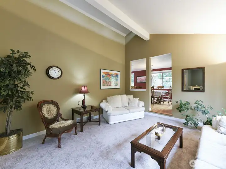 Lots of natural light in this lovely living room, right off the main entryway.