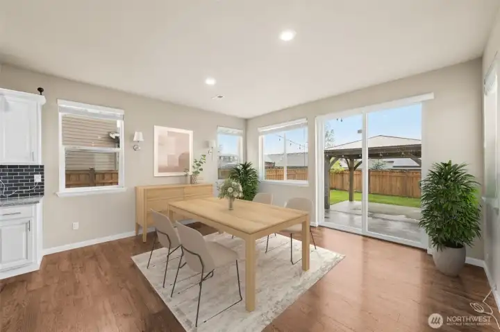 virtually staged dining room