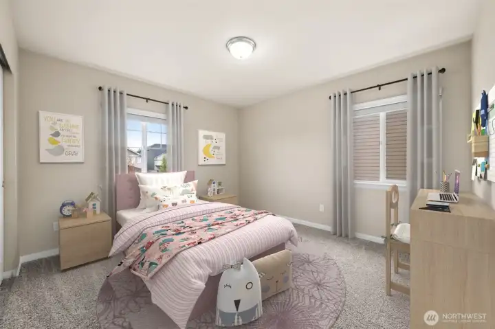 Bedroom #2 virtually staged