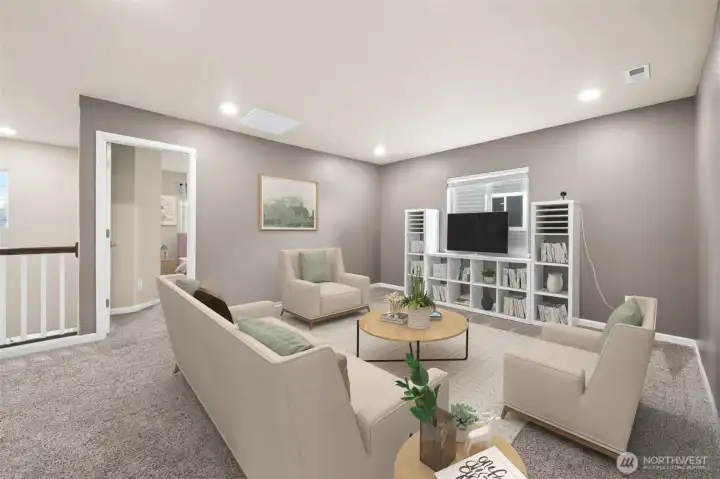 virtually staged loft