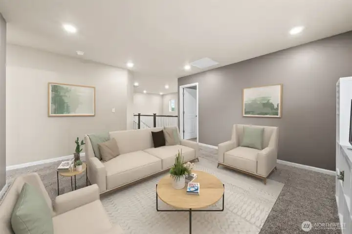 virtually staged loft