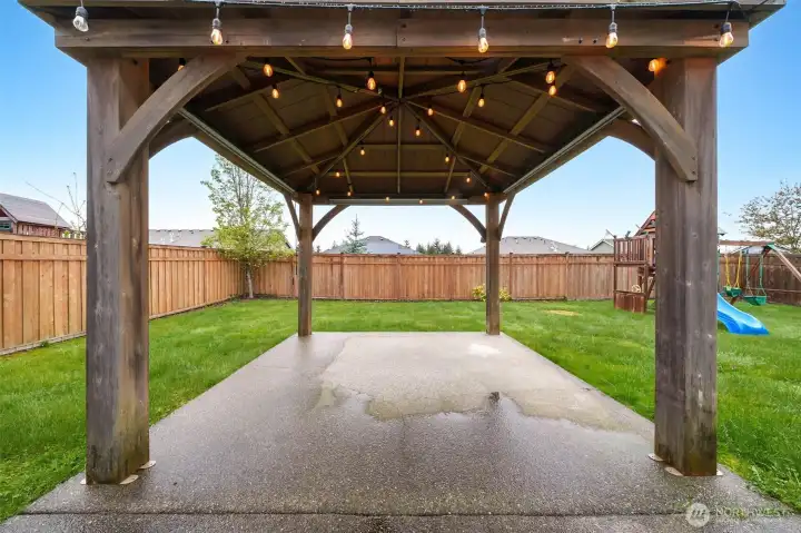 Lovely gazebo in back yard