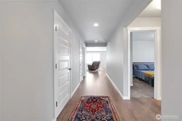 Extra wide entry way hallway.