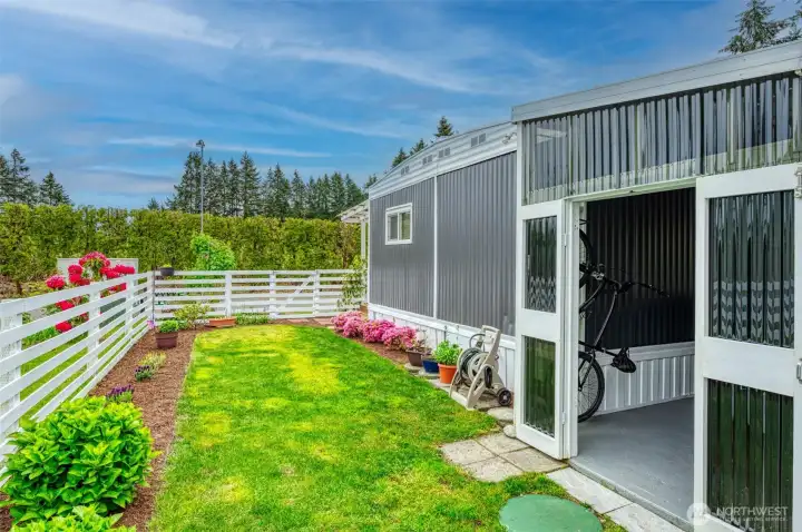 Fenced back yard