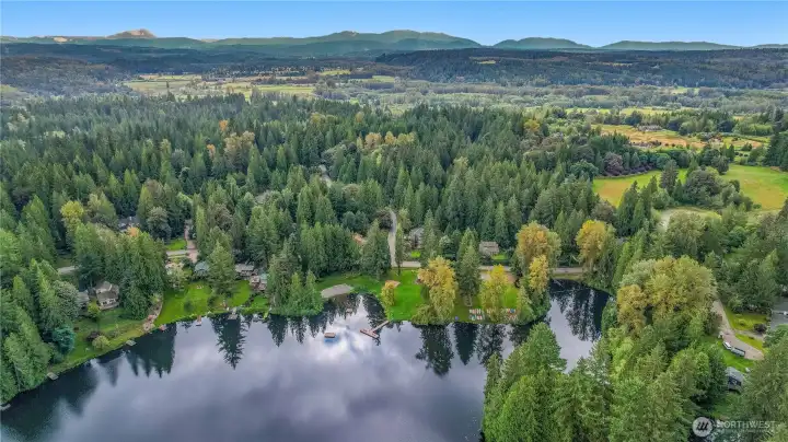A view of Lake Marcel and neighborhood