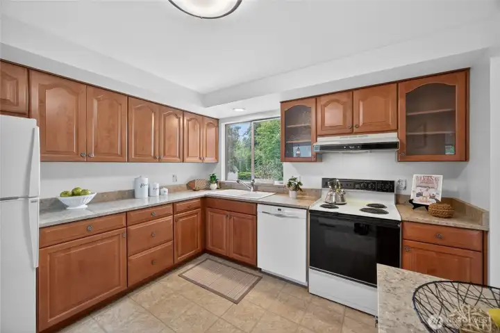 Lots of counter space and storage.