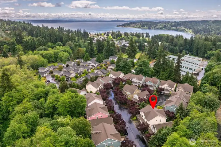 Walk to the Ferry! Beautifully Maintained Garden Encompassed Community! Rest Easy Home Ownership - HOA Dues Cover Exterior of Home - Including the Roof, Water, Serwer, Garbage, & Common Areas!