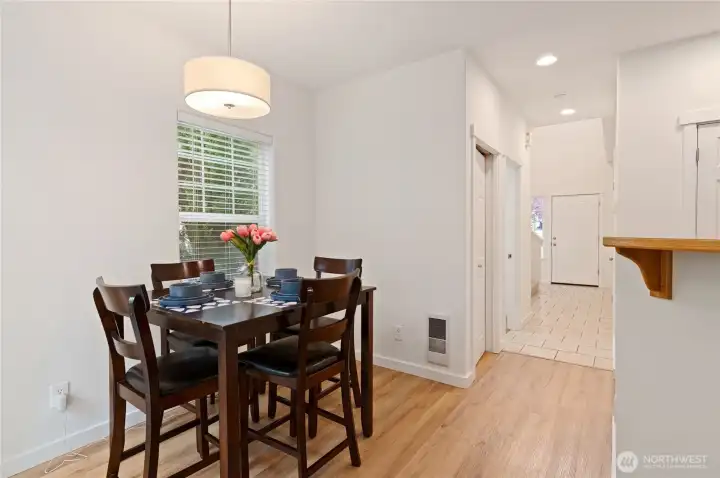 Dedicated Dining Area w/ New Light Fixture!