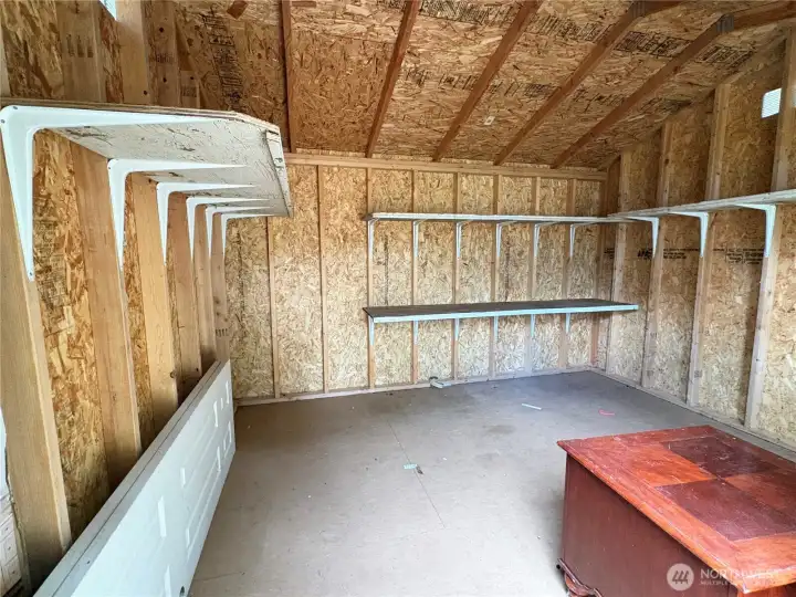Inside the shed on the right/north Inside the shed on the right/north