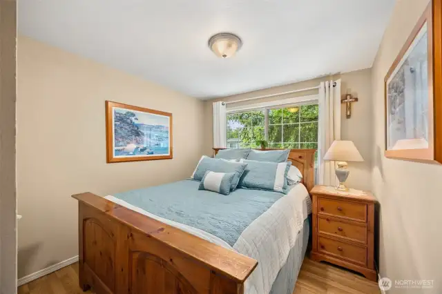 Guest bedroom #2 overlooks the front yard.