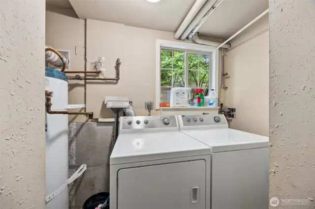 Convenient laundry room - washer and dryer both stay!
