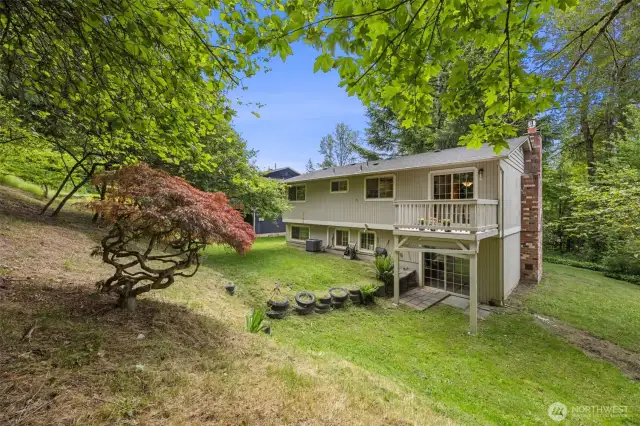 The home sits on a corner lot with plenty of space to play and garden all year round.