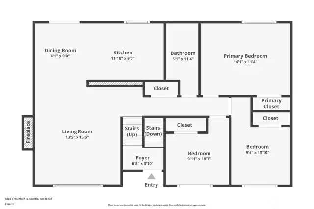 Main level floorplan
