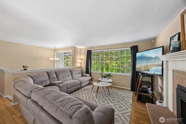 Neutural tones, upgraded double pane windows and white trim create a modern feel.