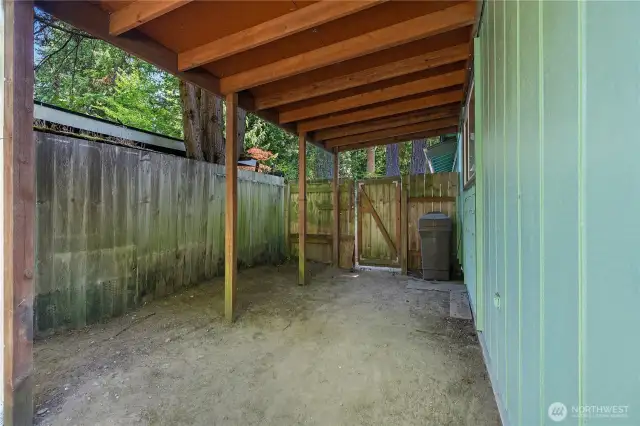 COVERED AREA FOR STORAGE