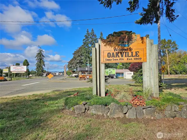 Oakville, a quaint little historic logging/farming community. Small town charm