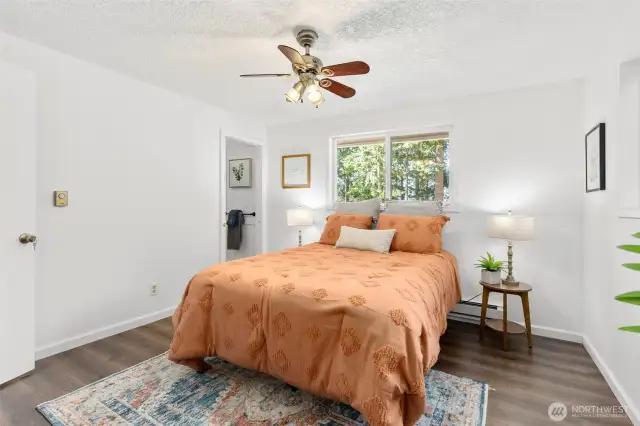 Primary bedroom opens to main level bathroom