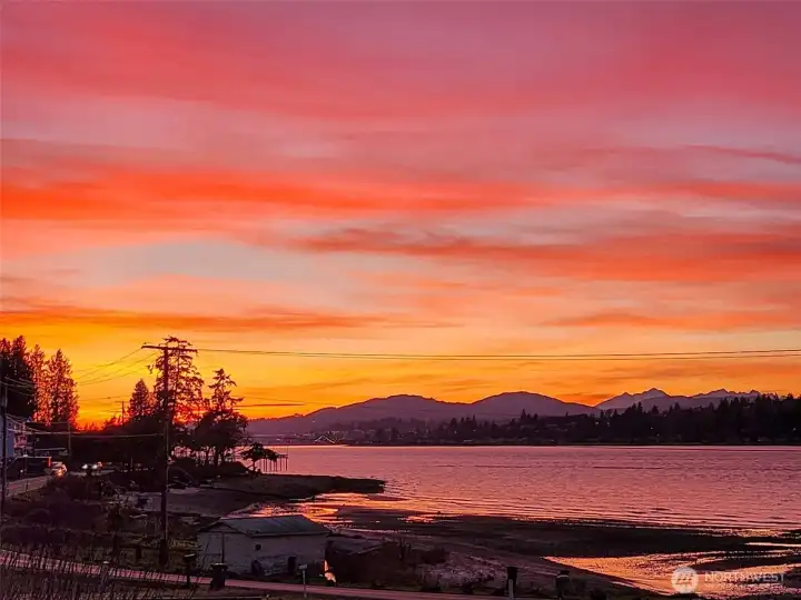 Spectacular sunsets.