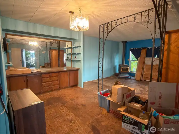 Dining or office area.