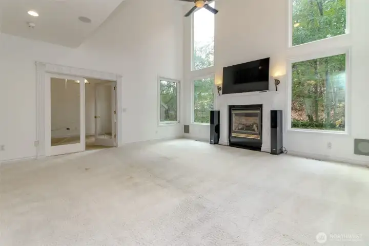 Open concept living with views of nature