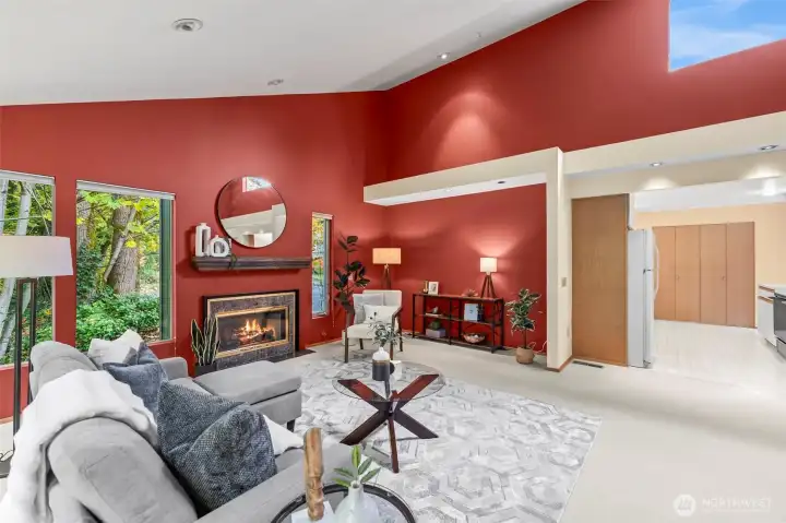 Gather around the gas fireplace in this beautiful family room.