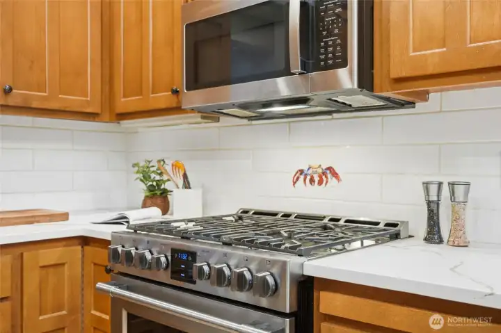 Recent stainless appliances elevate both style and functionality.