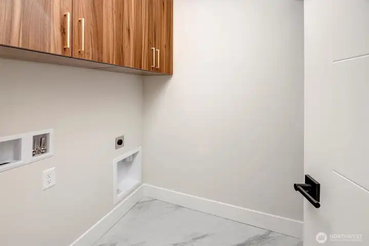 Laundry room on upper level