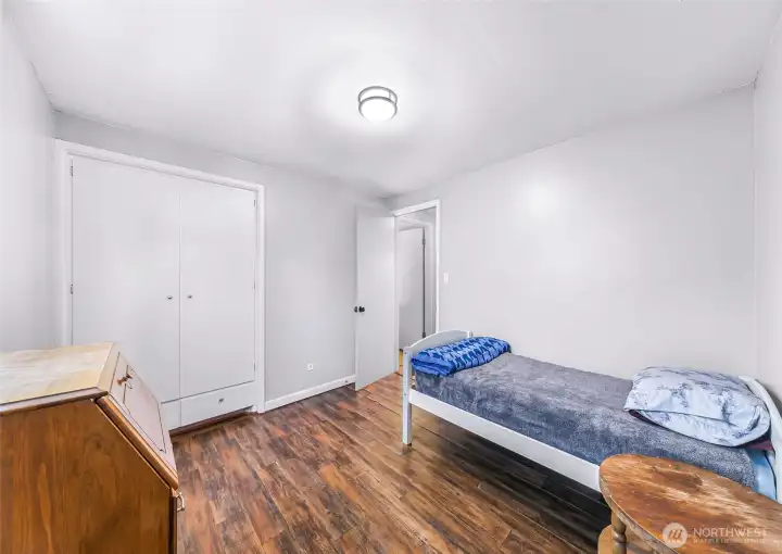 2nd bedroom with large closet.