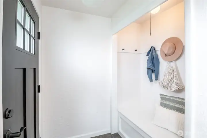 You will love this built-in bench for its charm and usefulness.