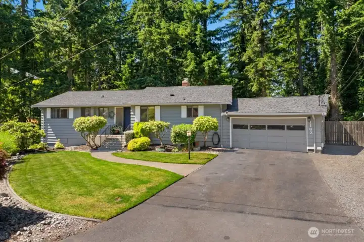 Front driveway with two car garage & RV parking Front driveway with two car garage & RV parking