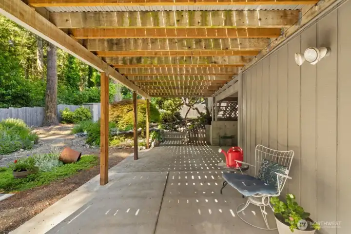 Covered area under the deck Covered area under the deck