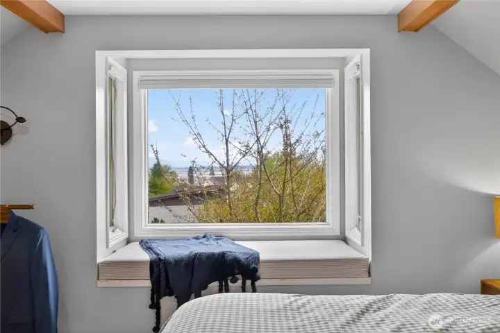 Enjoy the views of Fidalgo Bay with a window seat