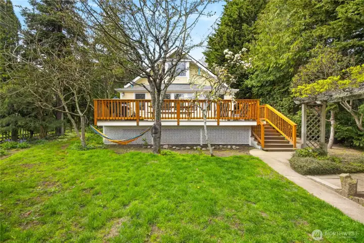 View of main house from backyard